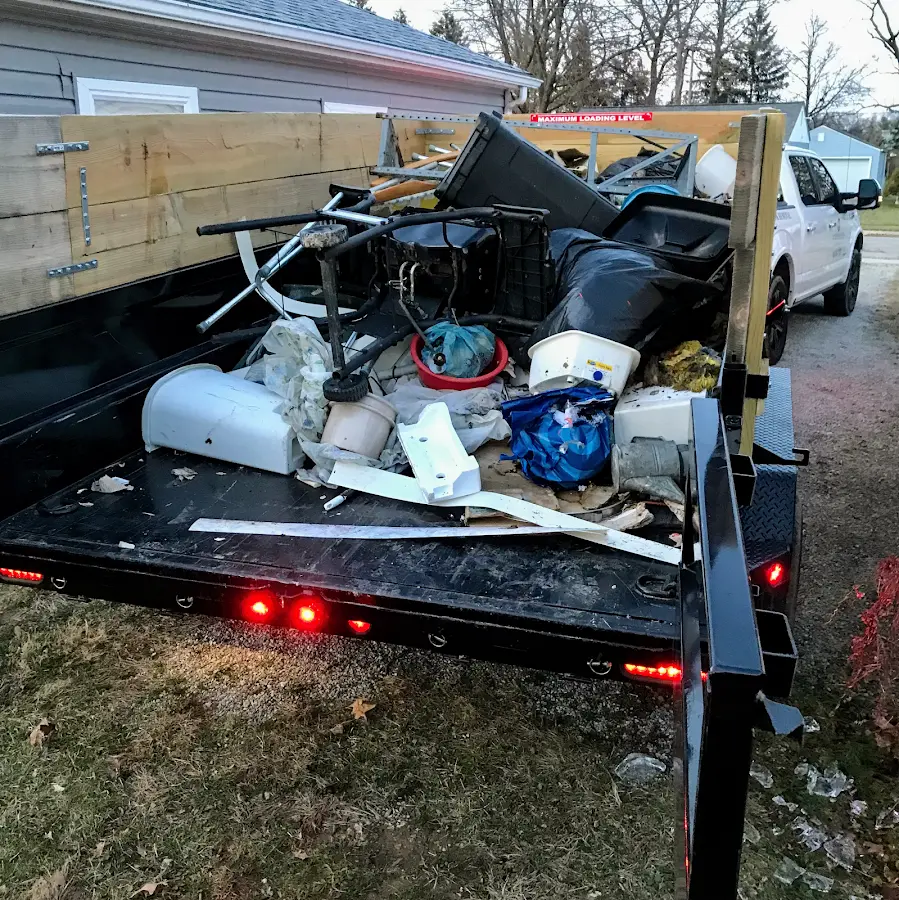 Roll-off dumpster delivered to a residential driveway in Cloverdale